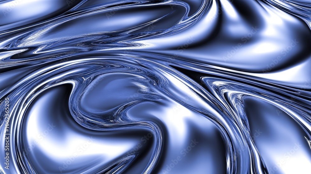 Aufkleber the swirling blue patterns capture the essence of winter, creating an abstract representation of smo