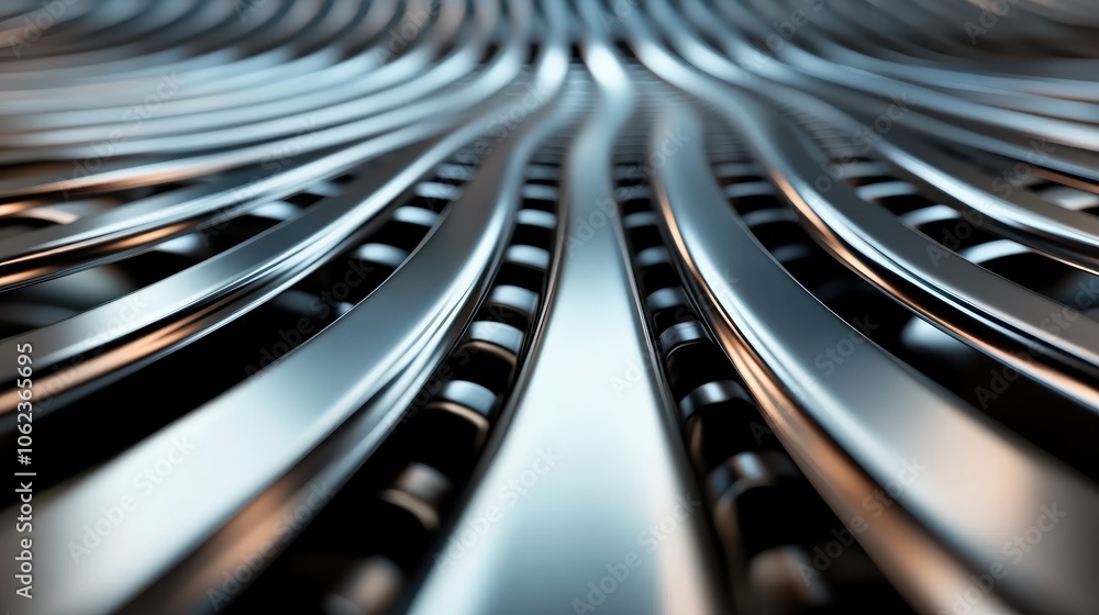 Aufkleber this image showcases sleek metallic curves that reflect ambient light, creating a dynamic and futuri