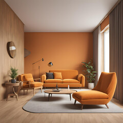 Fototapeta premium Minimalist Kitchen Interior with Wooden Accents