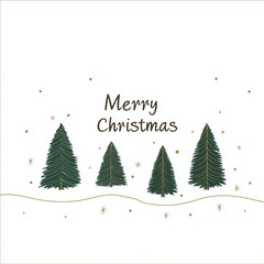 Elegant Christmas Card with Minimalist Tree Design
