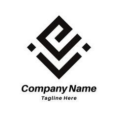 EV letter logo design icon