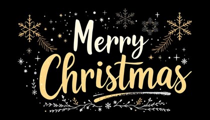 Merry Christmas text design for t-shirt