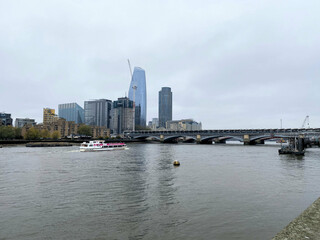Fototapeta premium A view of the River Thames near St Pauls