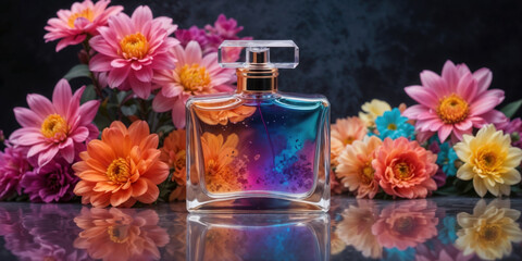 Vibrant Floral Fragrance in a Perfume Bottle3