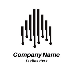 A letter tech logo design icon