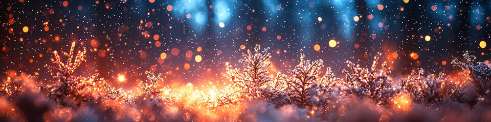 A cozy, blurred Christmas background capturing the essence of home and family, with soft warm lighting that fills the room, evoking a comforting holiday ambiance. Generative AI