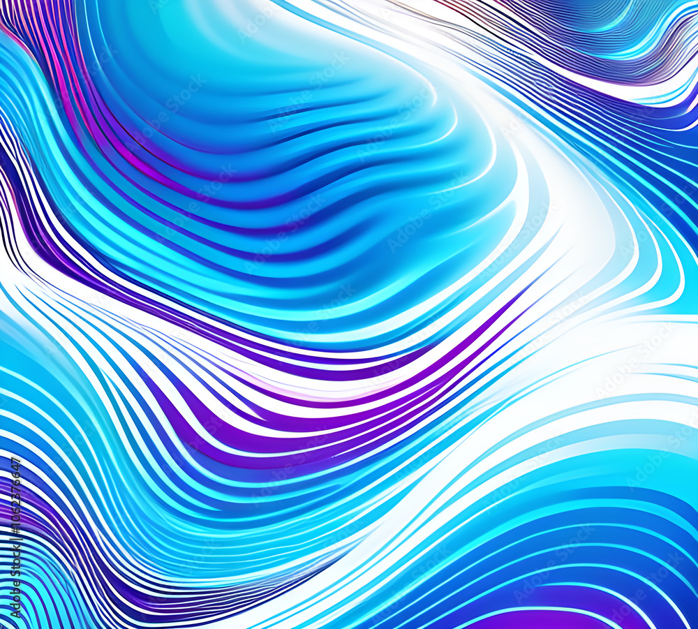 Fototapete blue and colorful wavy dynamic motion graphics. light motion shape curve. wavy banner template. back