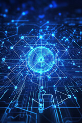 Obraz premium Digital network with connected dots