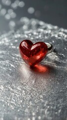Fototapeta premium heart, love, valentine, symbol, shape, romance, day, valentines, red, decoration, romantic, passion, gift, isolated, celebration, holiday, wedding, sign, object, 3d, concept, winter