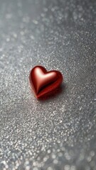 Fototapeta premium heart, love, valentine, symbol, shape, romance, day, valentines, red, decoration, romantic, passion, gift, isolated, celebration, holiday, wedding, sign, object, 3d, concept, winter