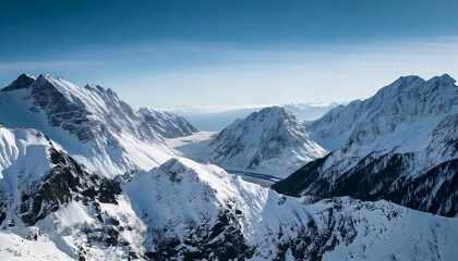 snow covered mountains