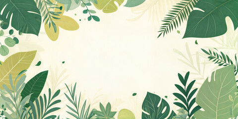 The image is a vibrant display of greenery with a variety of leaves 