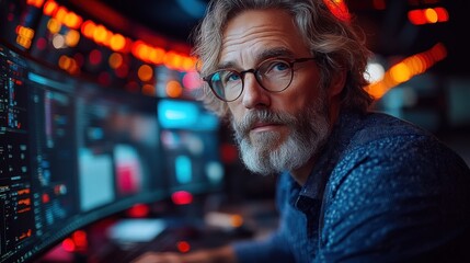 Obraz premium Graphic designer working on a computer with creative tools, representing the blend of technology and art in visual communication