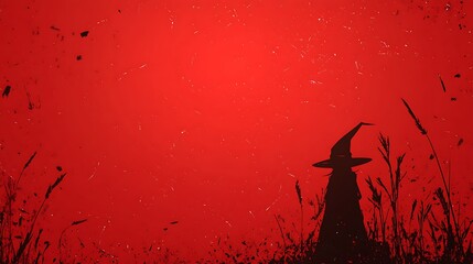 Halloween eerie black background with subtle haunted house silhouettes