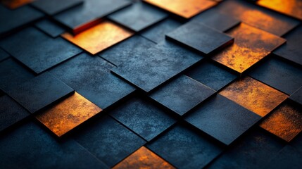 Elegant background with metallic geometric shapes and soft shadows, symbolizing strength, resilience, and trustworthy insurance