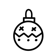 christmas ball outline 