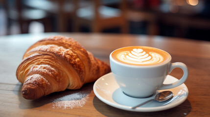 a close-up of coffees and pastry 