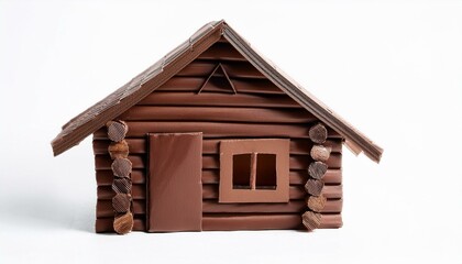 Chocolate log cabin model