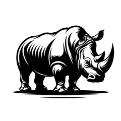 Fototapeta premium rhino vector illustration