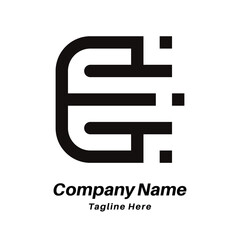 Fototapeta premium E letter logo design icon