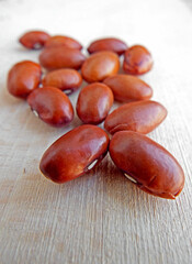 brązowe nasiona fasoli, duża brązowa fasola, brown bean seeds, large brown beans	
