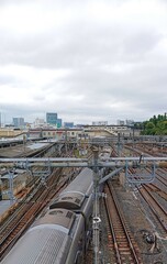 Fototapeta premium railway in the city