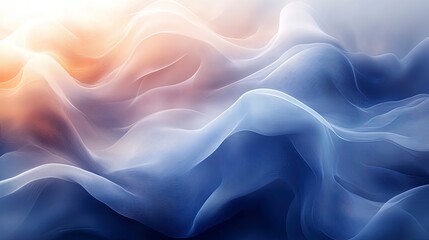 Obraz premium Minimalist background with semi-transparent layers of shapes in cool tones, creating a sophisticated look symbolizing transparency and trust