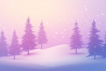Obraz premium Stunning white winter background with snow-covered fir trees in the forest close-up and a path between them, bokeh and space for text