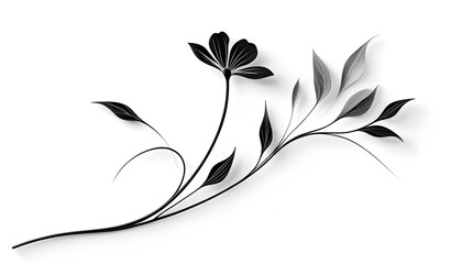 unique black flower graphic for event invitations