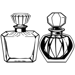 Continuous Line Drawing of a Perfume Bottle