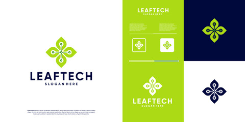 technology leaf , eco-friendly energy , design vector template.