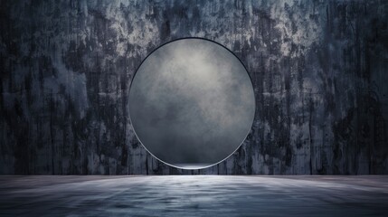 Sophisticated lighting and backdrop for product showcase with dark and gray abstract studio backdrop.