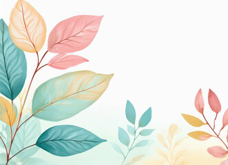 Fototapeta premium autumn leaves, greeting card