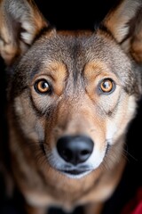 Obraz premium A close up of a dog's face looking up at the camera