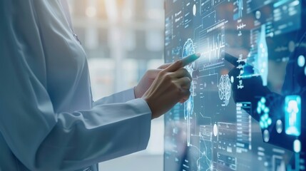 Doctor Interacting with Digital Interface