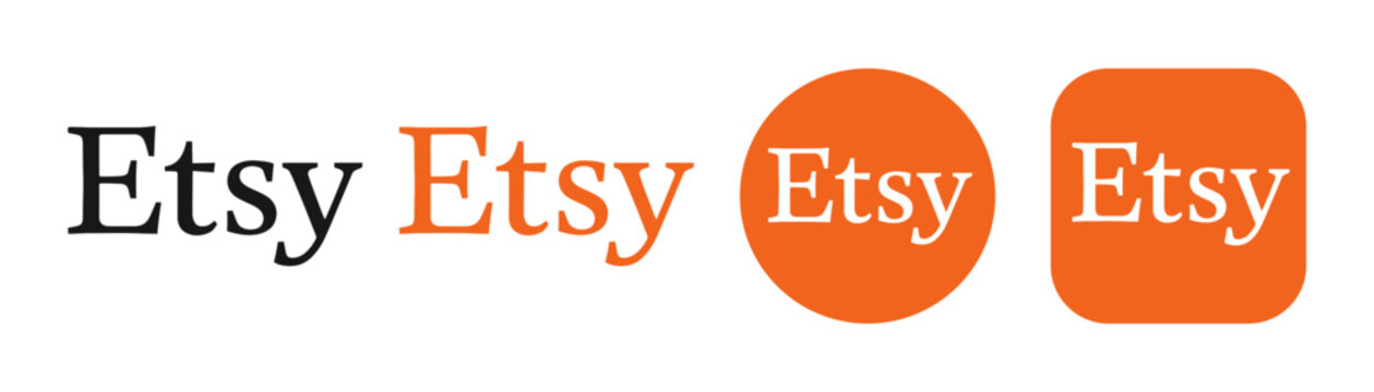 Etsy icon. Social media icon. Popular social media logo. Stock vector editorial. UKRAINE, KHARKIV, 2 NOVEMBER 2024