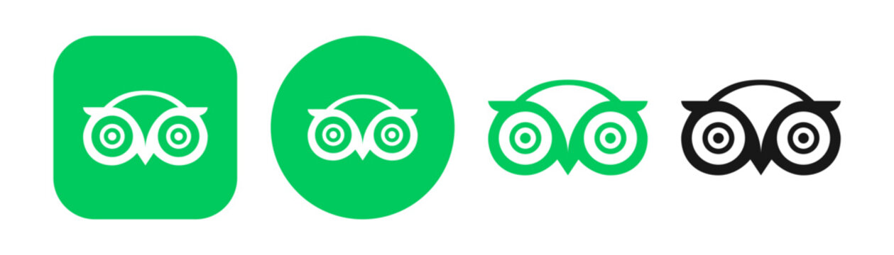 Tripadvisor icon. Social media icon. Popular social media logo. Stock vector editorial. UKRAINE, KHARKIV, 2 NOVEMBER 2024