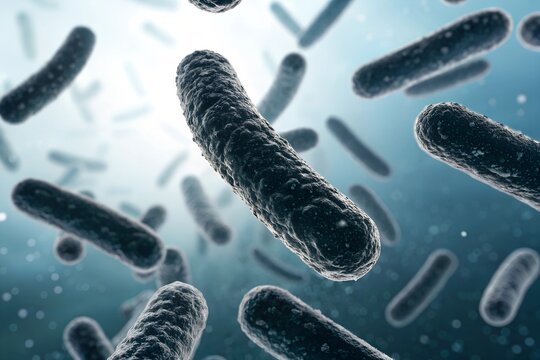 Microscopic view of bacteria