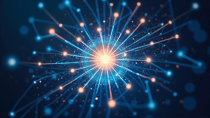 Naklejka premium A dazzling burst of light and energy radiating from the center in a cosmic-like design