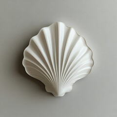 Decorative white shell relief wall art inspired by coastal themes in modern interior design