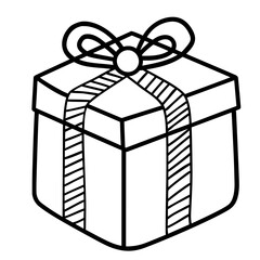 Chrismas gift box doodle