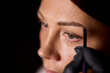 Eyebrow Styling Techniques Using Precision Tools During a Comprehensive Beauty Session