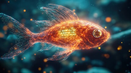 Fototapeta premium Digital Fish Art
