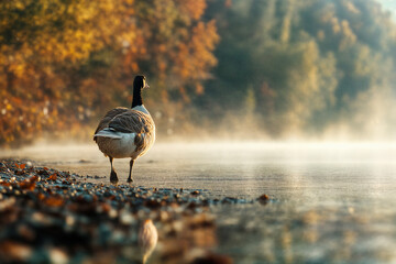 Fototapeta premium wild bird, nature, light, Canada goose