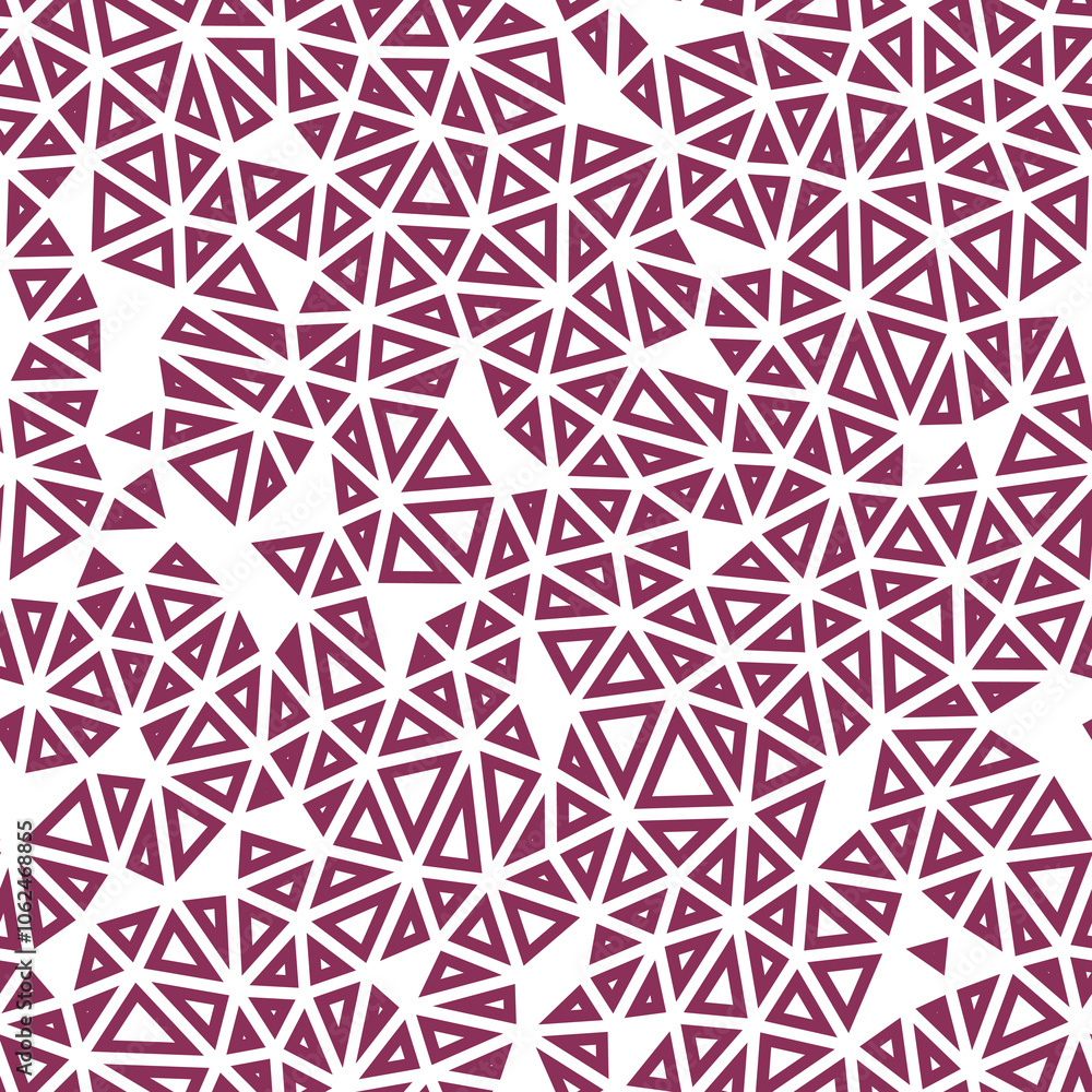 Poster mosaic background. small triangles size. solid color style. geometric shapes outlined. repeatable pa