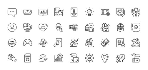 Realtor, Card and Fitness line icons pack. AI, Question and Answer, Map pin icons. Augmented reality, Inspect, Teamwork question web icon. Battery, Petrol station, Bitcoin pictogram. Vector