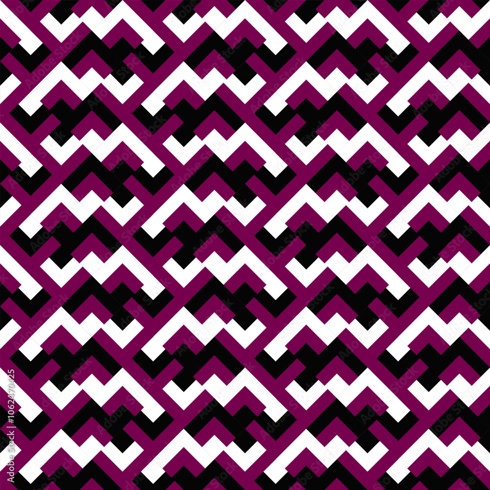 Poster seamless random geometrical mosaic pattern background design - abstract vector graphic