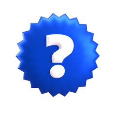 question mark button 3d ask icon 