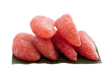  Pomelo or Citrus maxima fruit on transparent background.