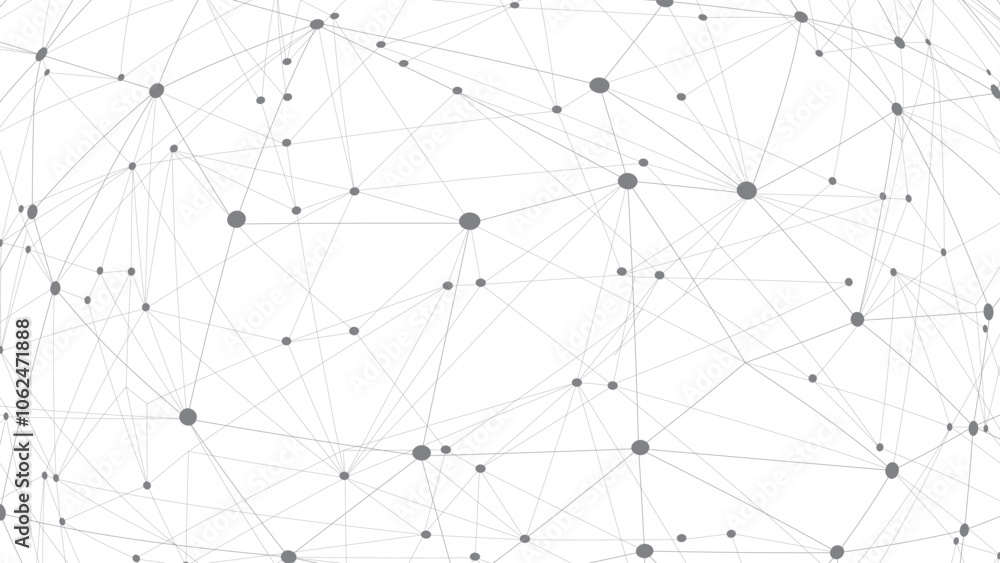 Poster Technology abstract background. Abstract Plexus mesh geometric background. Circles connected by lines. Minimalist mesh backdrop. Abstract polygonal shape.